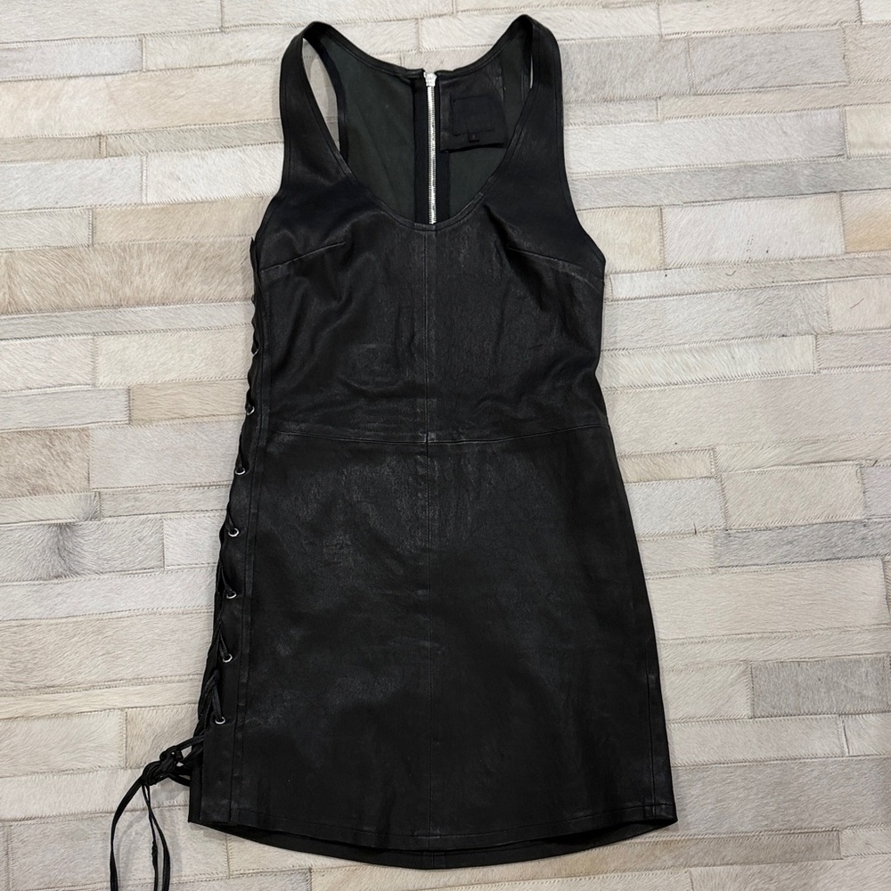 RTA Black Leather Dress
